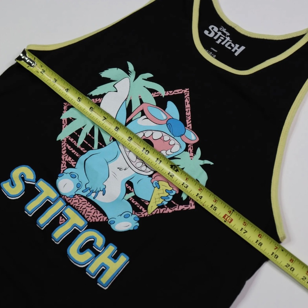 Disney Stitch Shirt Adult L Black Men's Tank Top Muscle Shirt - Picture 6 of 6